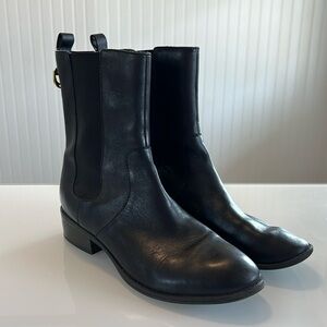 Lauren Ralph Lauren Mona leather black boots women size 8.5 B